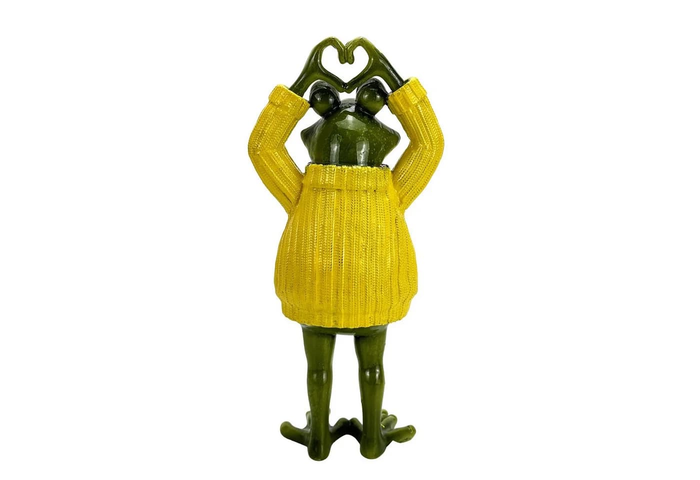 Online-Fuchs Gartenfigur Frosch mit Pullover Gelb Wetterfest - Bild 4