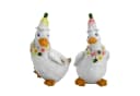 Online-Fuchs 2er Set kleine Gänse Gartenfigur weiß wetterfest Bild 1