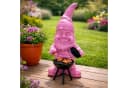 Online-Fuchs Gartenzwerg mit Grill Rosa Modern Bild 2