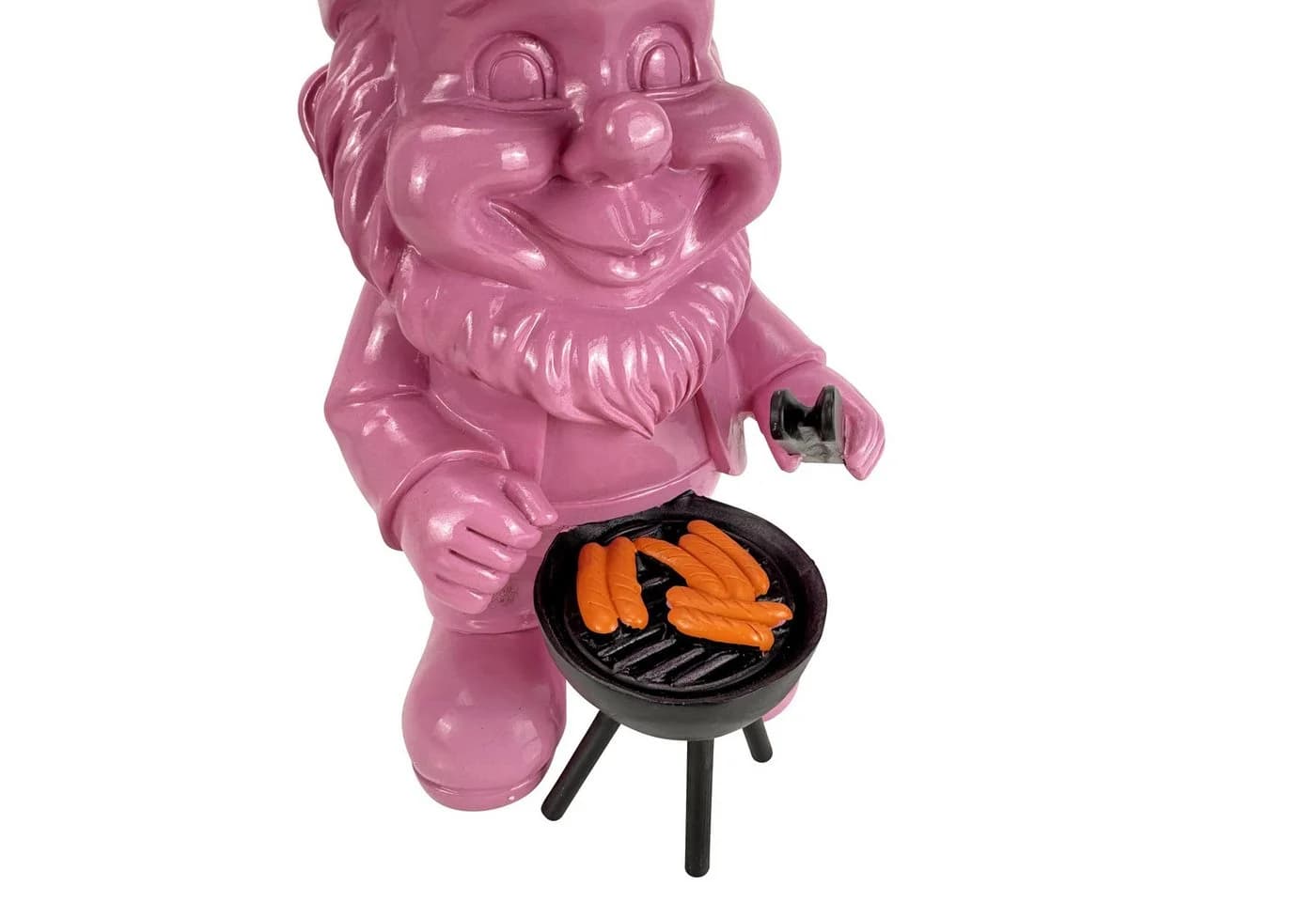 Online-Fuchs Gartenzwerg mit Grill Rosa Modern - Bild 5