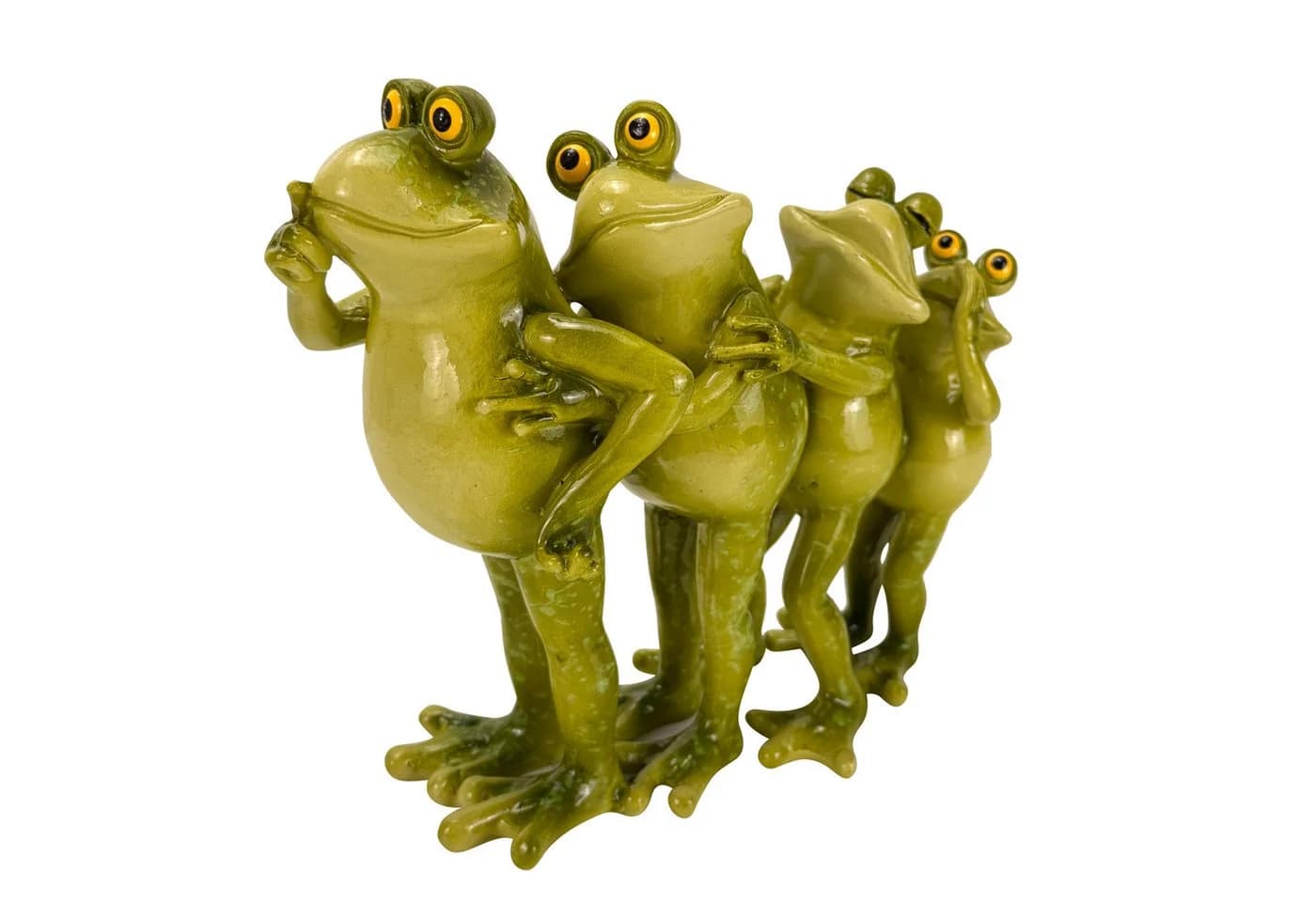 Online-Fuchs Gartenfigur Frosch Polonaise wetterfest Glossy-Look