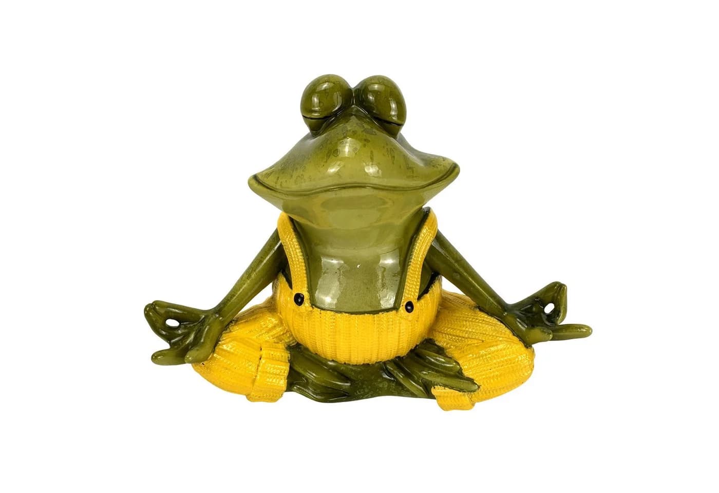 Online-Fuchs Yoga Frosch Deko Figur Garten Gelb Kunstharz