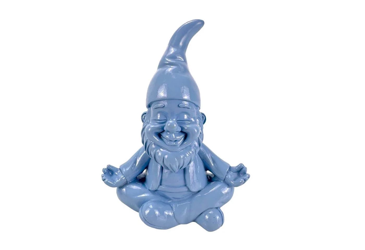 Online-Fuchs Gartenfigur Yoga-Position Hellblau