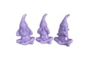 Online-Fuchs 3er Set Gartenzwerge Deko Figuren 16 cm Violett Bild 1