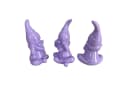 Online-Fuchs 3er Set Gartenzwerge Deko Figuren 16 cm Violett Bild 3