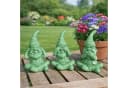 Online-Fuchs 3er Set Gartenzwerge Deko Figuren Wetterfest Modern Bild 2
