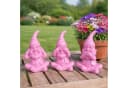 Online-Fuchs 3er Set Gartenzwerge Rosa Wetterfest Bild 2