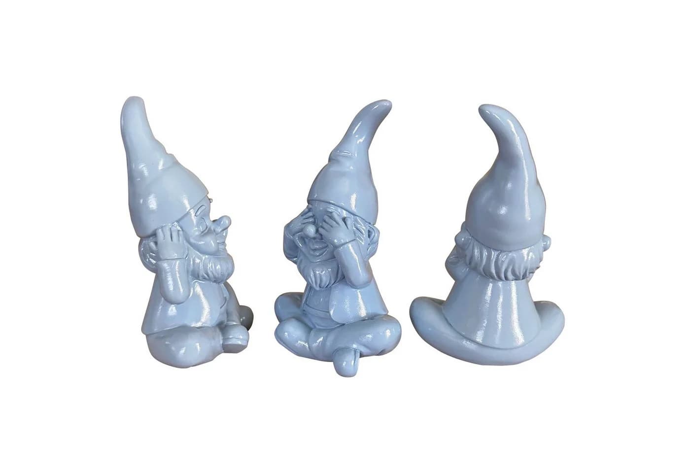 Online-Fuchs 3er Set Gartenzwerge blau 16 cm - Bild 3