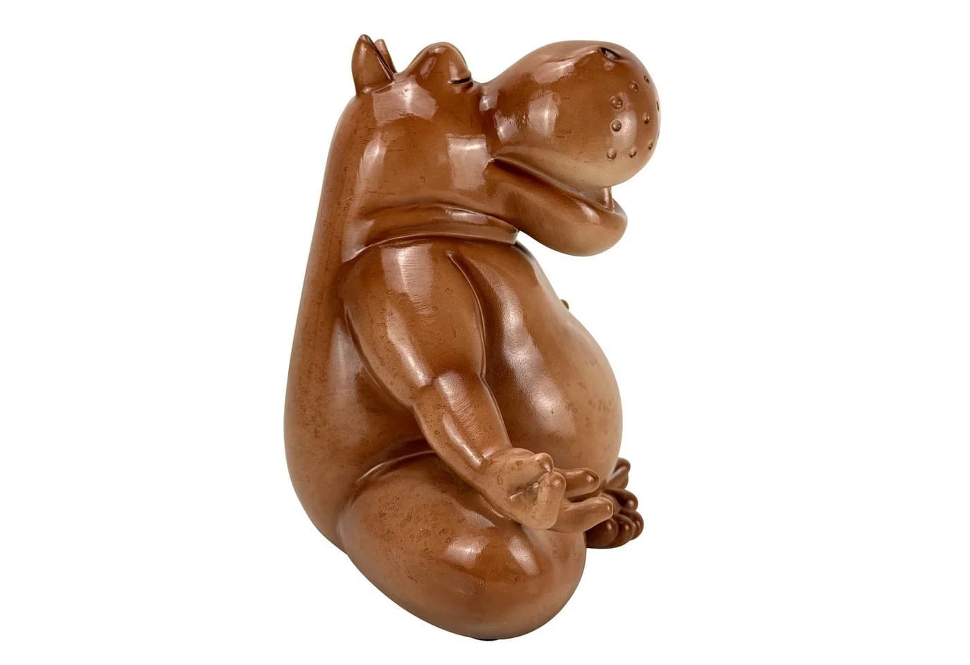 Online-Fuchs Gartenfigur Nilpferd Yoga Kunstharz - Bild 4