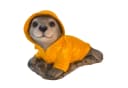 Online-Fuchs Seehund Gartenfigur Regenmantel Kunstharz 30 cm Bild 3