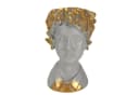 Online-Fuchs Blumentopf Frauenkopf Gold 29 cm mit Bewässerungsloch Bild 1