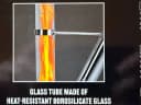 Home4Living Feuerstelle Feuersäule Schwarz Silber Pellet raucharm Bild 5