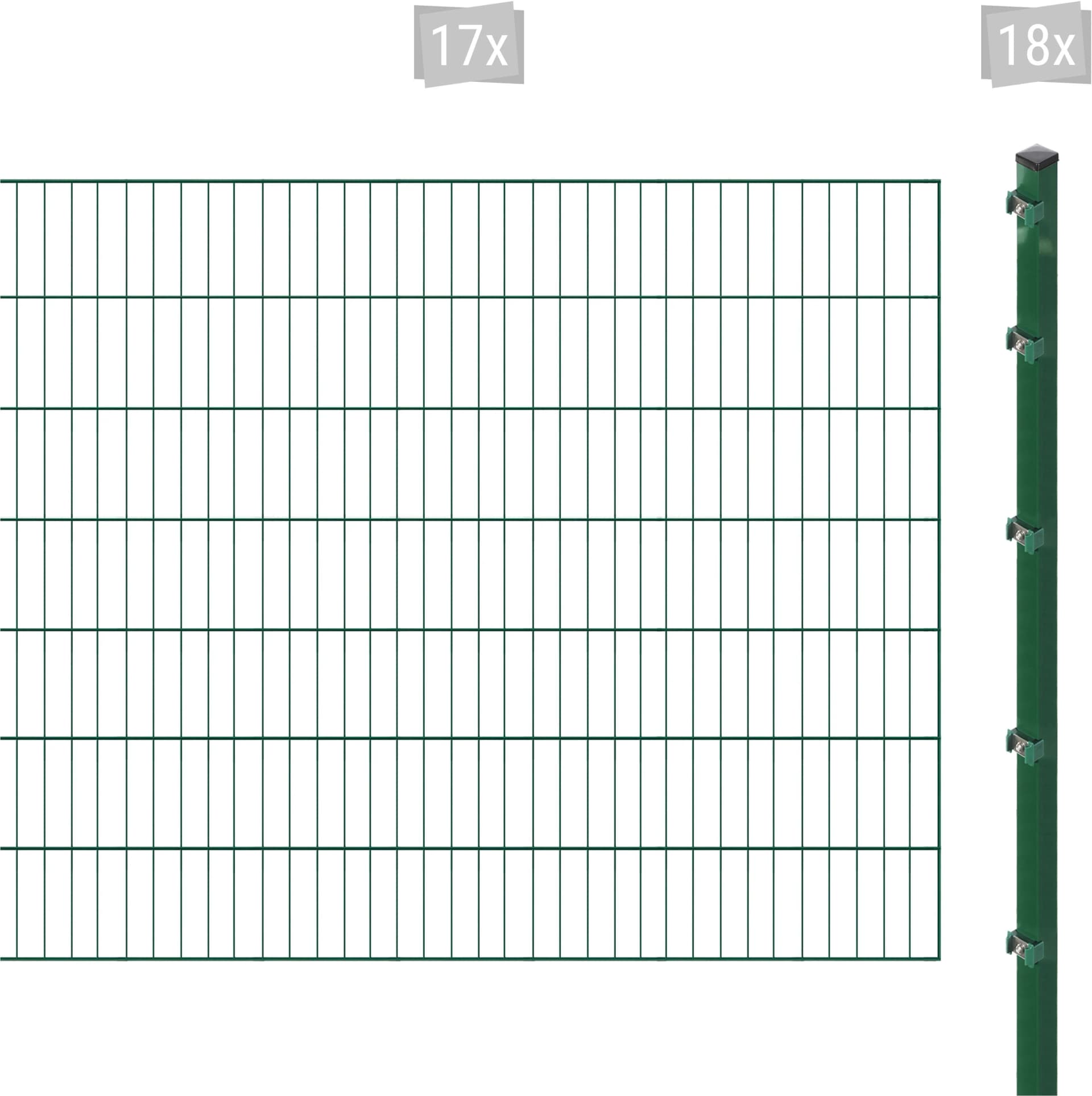 ARVOTEC ESSENTIAL 140 Einstabmattenzaun Dunkelgrün