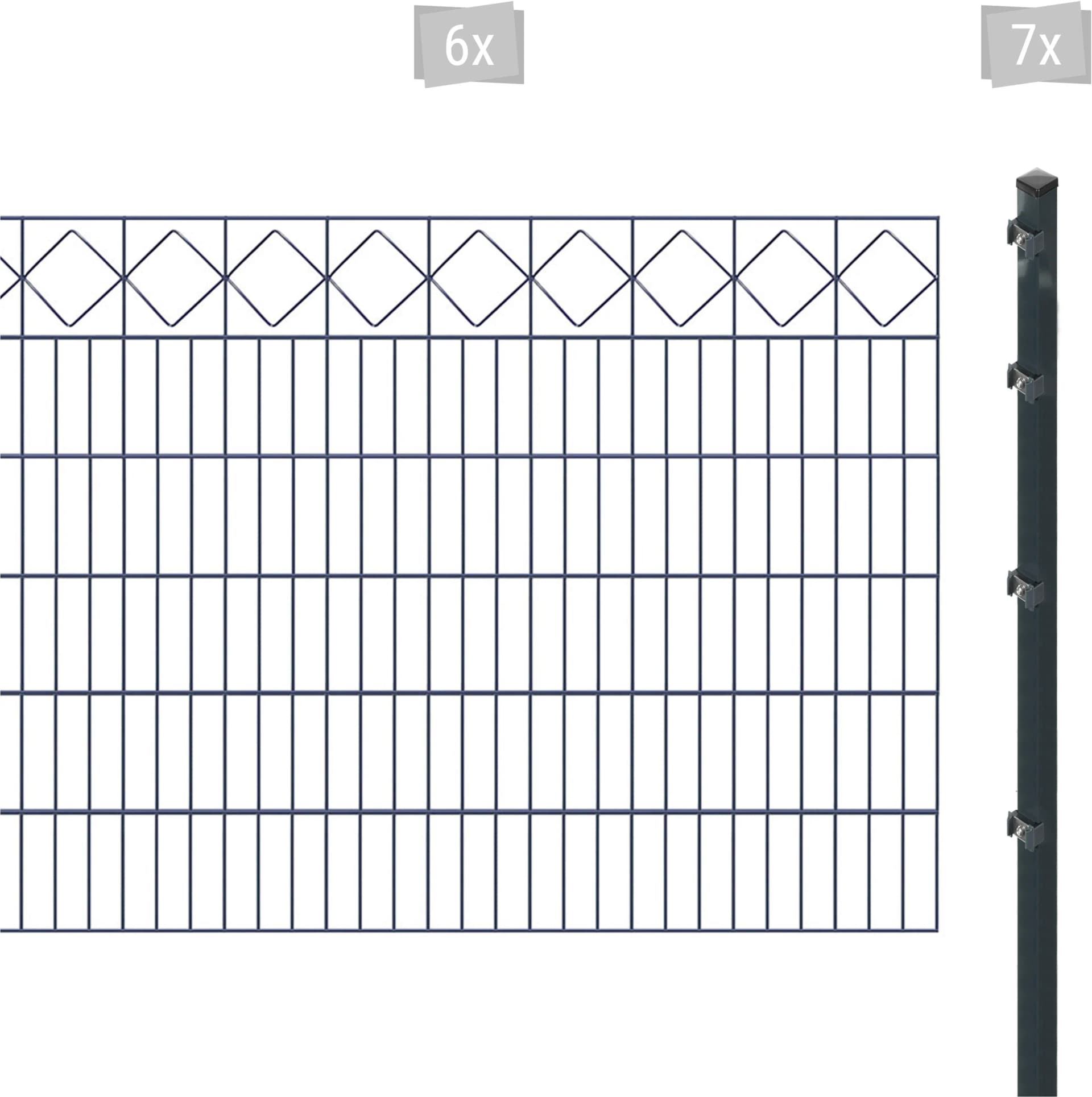 Doppelstabmattenzaun ARVOTEC ESSENTIAL 120 Anthrazit