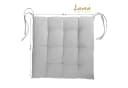 Lavea Stuhlkissen MONACO 40x40x3 cm Set 4er & 8er mit Stoffbändern Indoor & Outdoor Bild 4