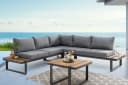 riess-ambiente Sitzgruppe TAMPA LOUNGE 240cm grau/natur Bild 1