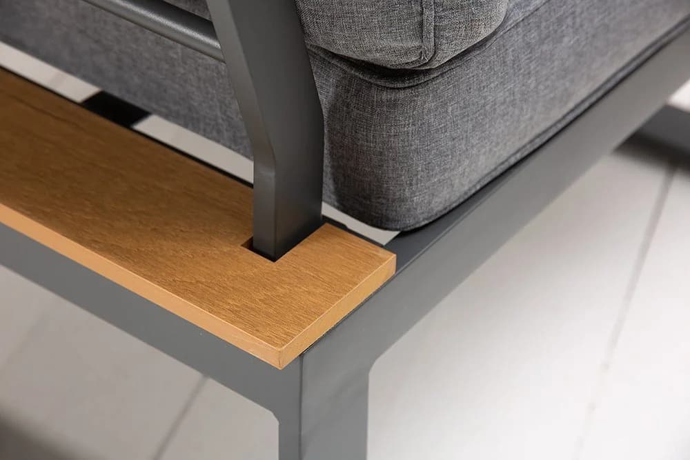 riess-ambiente Sitzgruppe TAMPA LOUNGE 240cm grau/natur - Bild 4