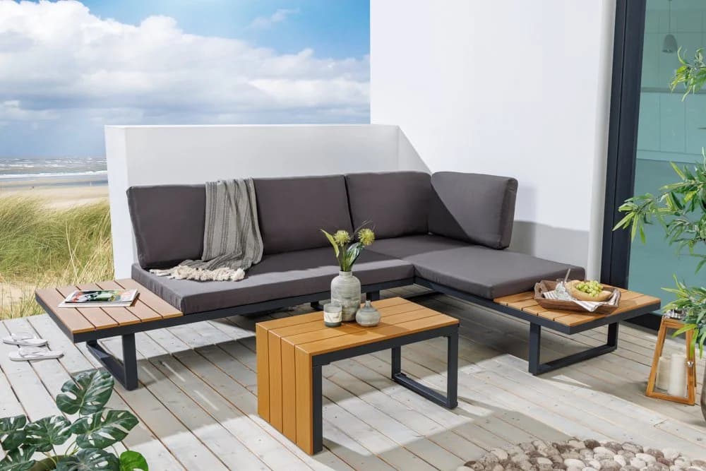 riess-ambiente Lounge-Sitzgruppe IBIZA 250cm Anthrazit Grau WPC - Bild 2