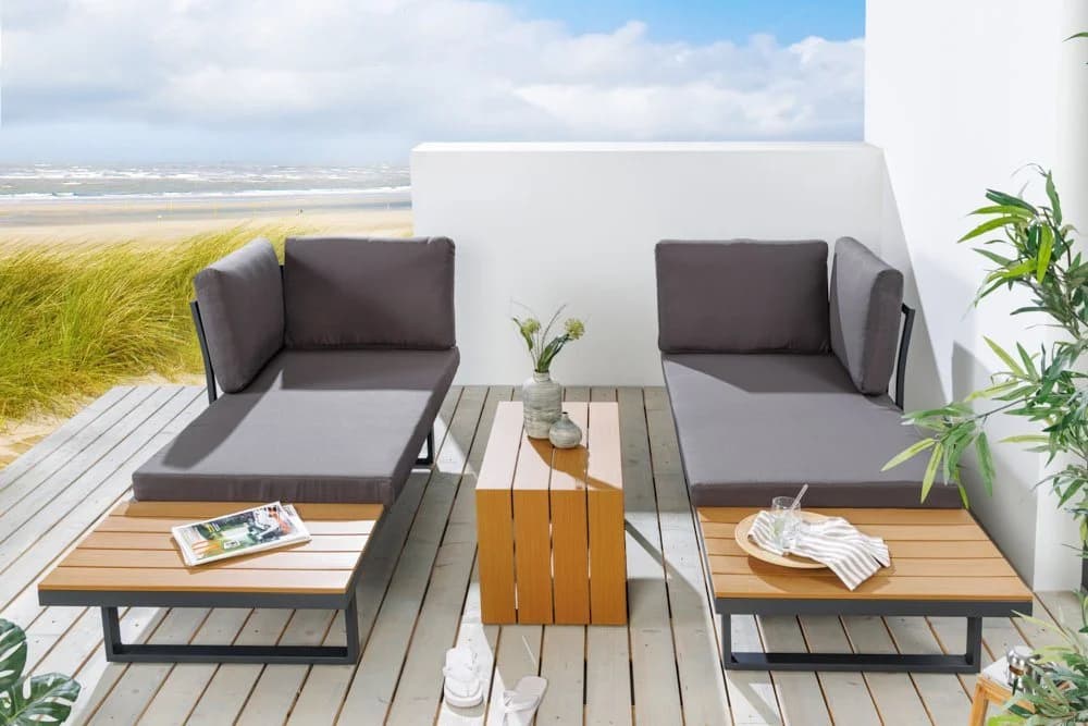 riess-ambiente Lounge-Sitzgruppe IBIZA 250cm Anthrazit Grau WPC - Bild 4
