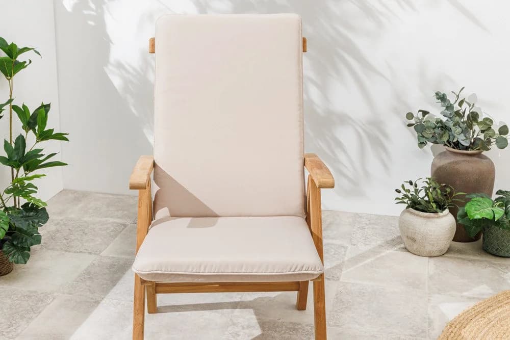 riess-ambiente Hochlehnerauflage COMFORT LINE Beige Outdoor