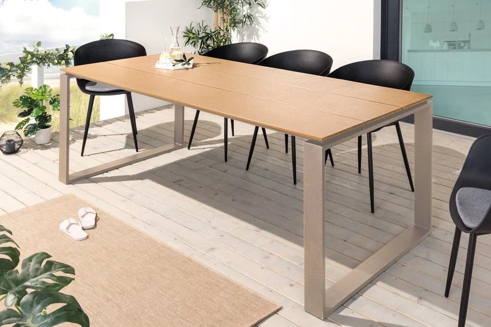 riess-ambiente Gartentisch FLOATING 210cm WPC Aluminium Greige - Bild 4