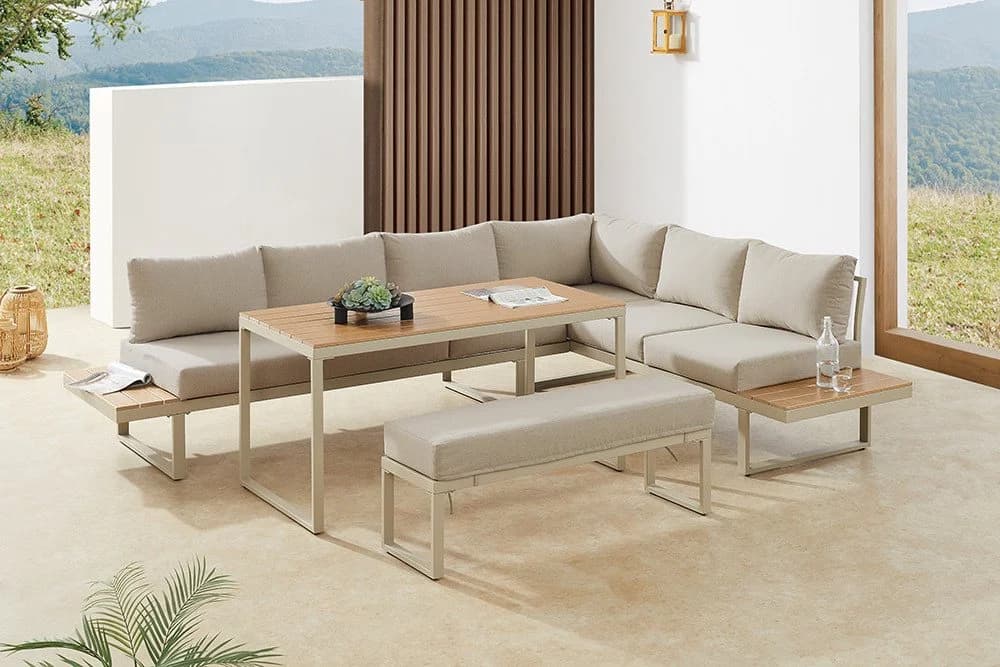 riess-ambiente Sitzgruppe IBIZA GRAND 280cm Aluminium mit Kissen - Bild 2