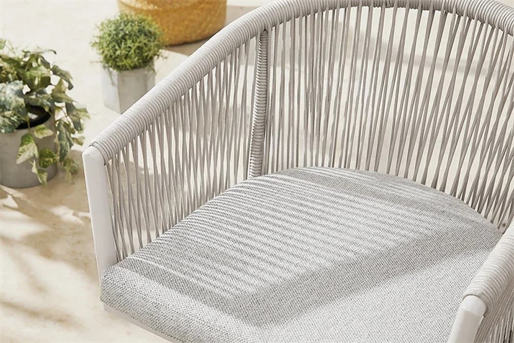 riess-ambiente Gartenstuhl ROPE greige Aluminium 360° drehbar - Bild 5