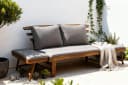 riess-ambiente Gartenbank MODULAR 200cm natur FSC-zertifiziertes Holz klappbar mit Kissen Bild 3