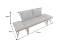 riess-ambiente Gartenbank MODULAR 200cm natur FSC-zertifiziertes Holz klappbar mit Kissen Bild 5