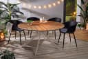 riess-ambiente Gartentisch DESIGNO rund WPC Aluminium natur/greige Bild 3