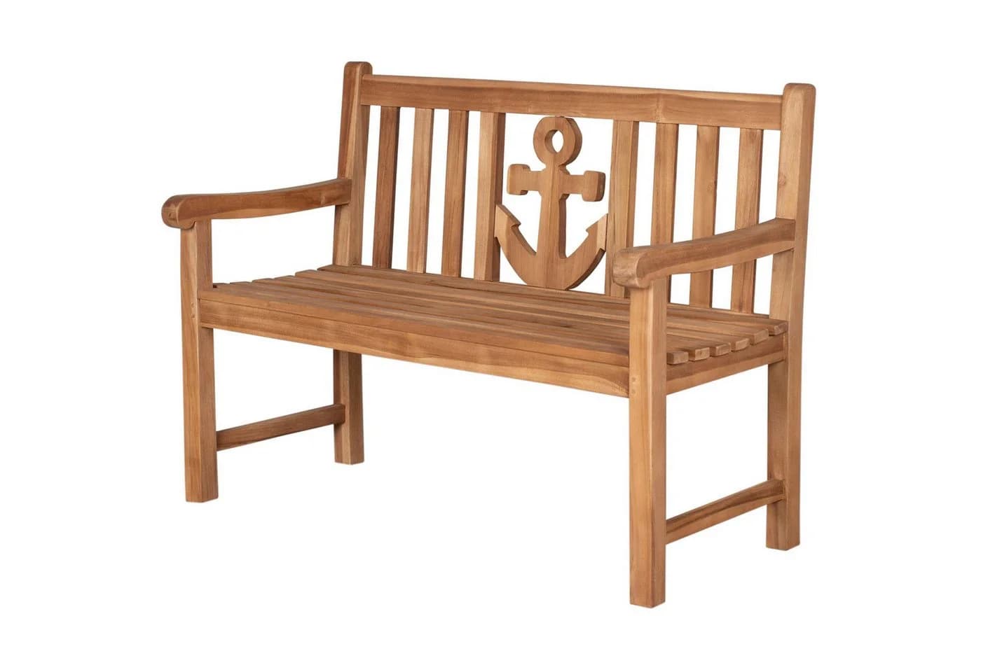bene living Gartenbank Anker 120 cm Teakholz Maritim - Bild 2