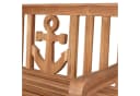 bene living Gartenbank Anker 120 cm Teakholz Maritim Bild 5