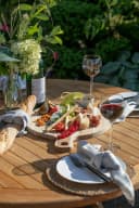 deVries Teakholz-Gartentisch Woodie Rund 120 cm Rustikal Bild 1