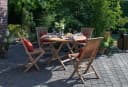 deVries Teakholz-Gartentisch Woodie Rund 120 cm Rustikal Bild 4
