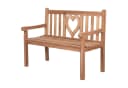 bene living Gartenbank Herz 120 cm Teakholz Bild 2