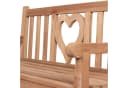 bene living Gartenbank Herz 120 cm Teakholz Bild 4