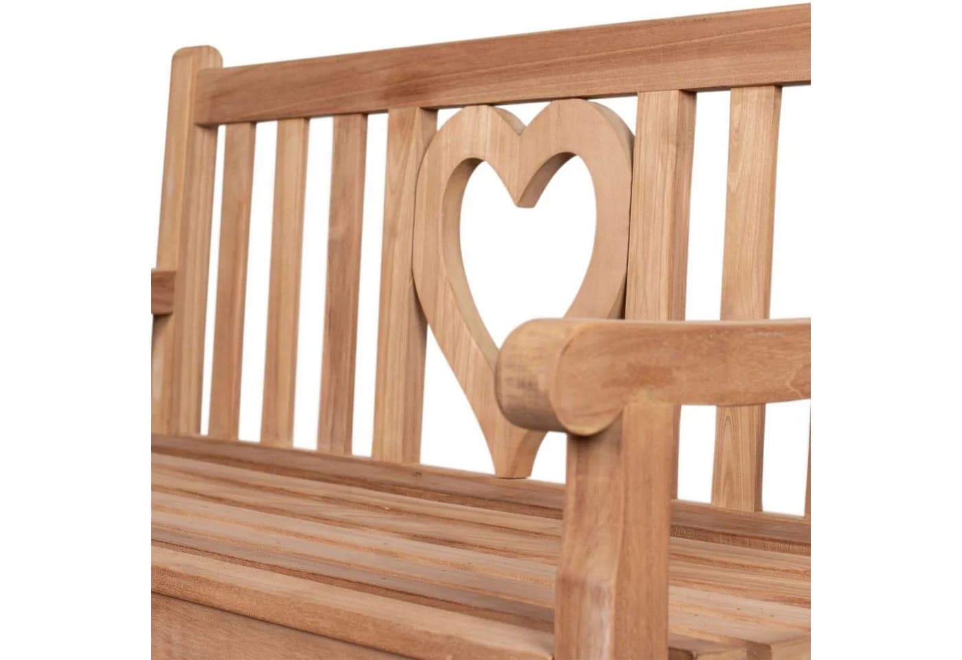 bene living Gartenbank Herz 120 cm Teakholz - Bild 4