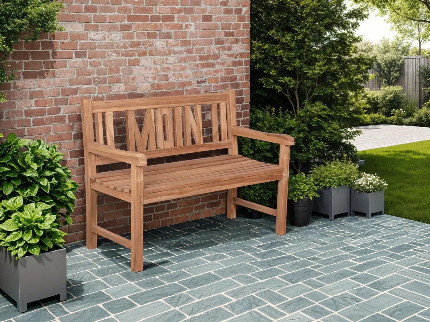 deVries Gartenbank Woodie MOIN 120 cm Teakholz - Bild 3