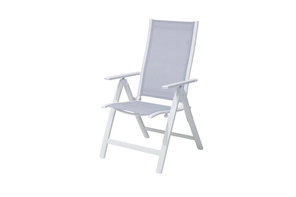 OUTFLEXX Klappstuhl Aluminium Creme/Weiß Gartenstuhl