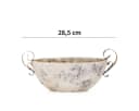 matches21 HOME & HOBBY Blumentopf Keramik Pflanzschale für draußen oval beige 28,5 cm Bild 1