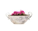 matches21 HOME & HOBBY Blumentopf Keramik Pflanzschale für draußen oval beige 28,5 cm Bild 2