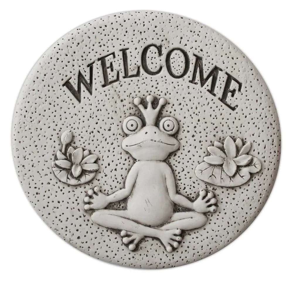 matches21 HOME & HOBBY Trittstein Froschkönig Grau Beton