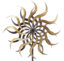 matches21 HOME & HOBBY Gartenstecker Windrad Metall Sonne gold 180 cm Bild 2