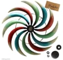 matches21 HOME & HOBBY Gartenstecker Windrad Metall Sonne gold 180 cm Bild 4