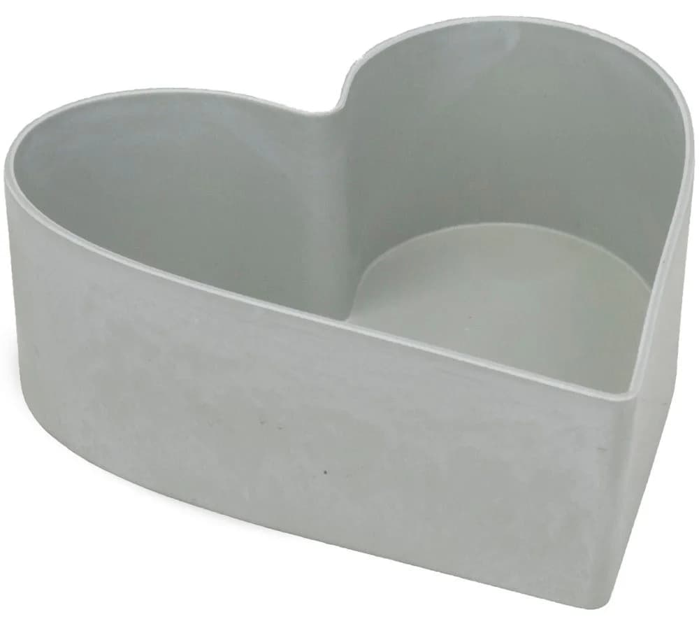 matches21 HOME & HOBBY Blumentopf Herz Kunststoffschale hellgrau 1 Stk - Bild 2