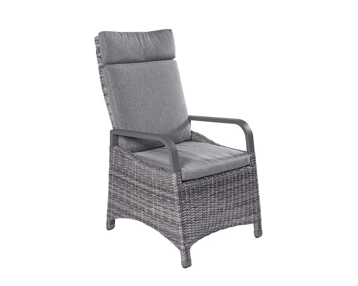 LC Garden Komido Gartenstuhl Grau Polyrattan Aluminium - Bild 3