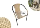 LC Garden Stapelstuhl Garvista Schwarz Gartenstuhl mit Armlehnen Bild 2