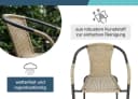 LC Garden Stapelstuhl Garvista Schwarz Gartenstuhl mit Armlehnen Bild 5