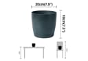 Zedelmaier Blumentopf 2er-Set Blaugrau Kunststoff Matte Bild 1