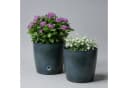 Zedelmaier Blumentopf 2er-Set Blaugrau Kunststoff Matte Bild 2